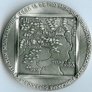 Reverz medaily Štvrté banícko geologické dní Zlatá Idka 1989